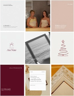 Identidade visual da Frame depois do rebranding — imagem placeholder, substitua pela foto real
